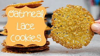 How to Make Oatmeal Lace Cookies  CHELSWEETS [upl. by Emlyn]