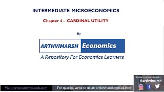 Utility Analysis Cardinal Utility  Chapter 4 Intermediate Microeconomics [upl. by Harol383]