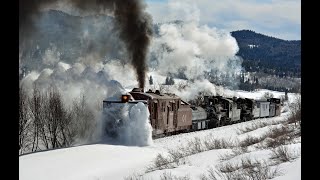 Cumbres and Toltec Rotary steam powered snowplow gets to work 2020 Part 1 [upl. by Nydroj]