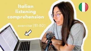 Italian listening comprehension il bar italiano B1B2 ita audio  transcript [upl. by Rodolphe890]