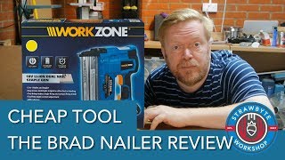 Brad Nailer Review  ALDI FERREX  Workzone 18v LiIon Dual Nail  Staple Gun CCT18GW 18 Gauge [upl. by Pampuch]