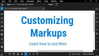 Bluebeam Revu Customizing Markups [upl. by Mmada958]