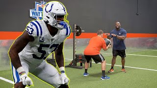 Linebacker Drills How to Improve Stance amp Pursuit like Darius Leonard [upl. by Conlan]