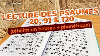 Lecture des psaumes 20 91 amp 120 téhilim en hébreu  phonétique [upl. by Domonic469]