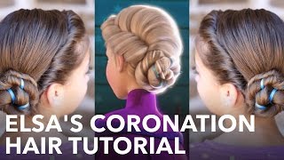 Elsas Frozen Coronation Hairstyle Tutorial [upl. by Esinehc]