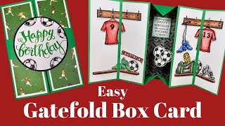 How to Make a EASY Gatefold Box Card [upl. by Ycat]