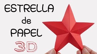 ⭐ESTRELLA de PAPEL⭐ 3D PAPER STAR  DIY [upl. by Hakim]