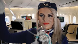 ASMR First Class Flight Attendant To Dreamland  Roleplay  Personal Attention [upl. by Nerta]