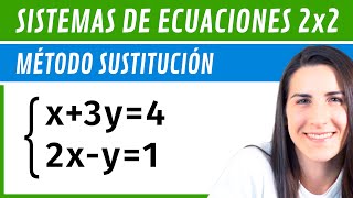 Resolver SISTEMAS 2x2 📌 Método SUSTITUCIÓN [upl. by Leena]