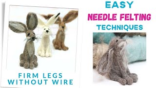 How To Needle Felt Firm Legs For Your Animals [upl. by Leventhal]