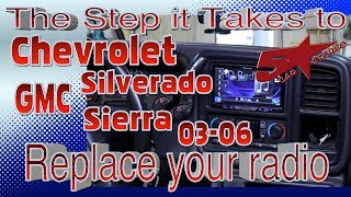 The steps it take to replace your radio Chevrolet Silverado GMC Sierra 03 06 [upl. by Aennaej97]