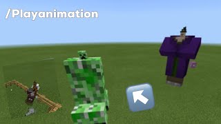 Minecraft Bedrock  How To Use The Play Animation Command [upl. by Anehta]