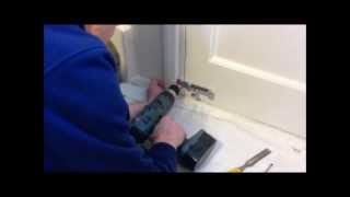 How to fit a door lock  sliding bolt [upl. by Ssenav]