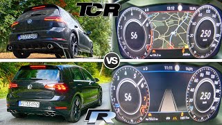 VW Golf GTI TCR 290HP vs 310HP VW Golf R  ACCELERATION Sound amp POV by AutoTopNL [upl. by Eichman495]