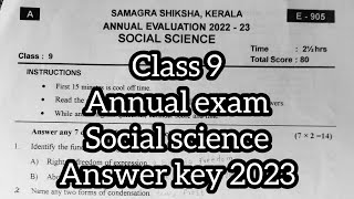 class 9 annual exam social science answer key 2023 [upl. by Pat]