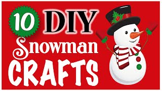 10 EASY Snowman Crafts 🎄 CHRISTMAS DIY  Dollar Tree DIY [upl. by Morly]