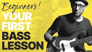 Beginner Bass Lesson Your Very First Steps [upl. by Ribaj]