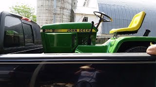 Driving Home the quotNewquot 1987 John Deere 316 Tractor [upl. by Yelehsa]