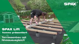 Tommo präsentiert Terrassenbau mit SPAX Lift Niveauausgleich [upl. by Sev]