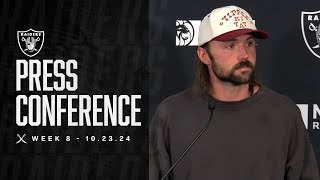 Gardner Minshew Presser  102324  Raiders  NFL [upl. by Stickney745]