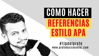 Cómo hacer referencias estilo APA [upl. by Alaecim]