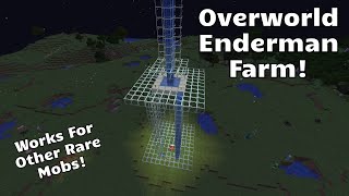 How to Find Enderman in The Overworld Overworld Enderman Farm [upl. by Norahs]