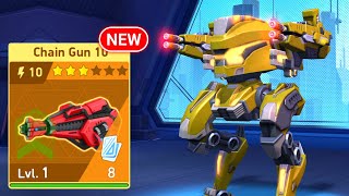 NEW Chain Gun 10 Unlock  Zephyr Carbine 12  Mech Arena [upl. by Hsirehc]