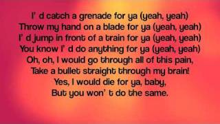 Bruno Mars  Grenade Lyrics [upl. by Jacqueline]