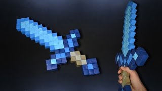 Tutorial Minecraft Sword using origami cubes  English BR [upl. by Irrok]