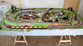 Märklin H0 Anlage Schönblick Automatikbetrieb mit 6 Zügen [upl. by Nerine]