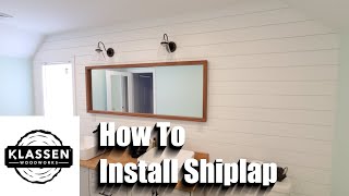 Simple How To  Horizontal Shiplap Wall [upl. by Nnylsaj919]