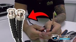 How to Attach a BNC Connector to a RG59 Coax Cable [upl. by Hoxsie290]