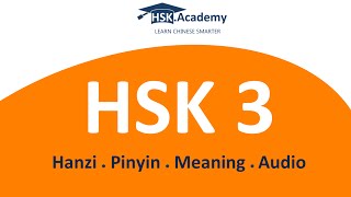 HSK 3 Vocabulary List 300 words in 20 min [upl. by Yliah3]