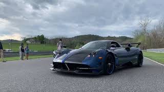 Pagani Huayra BC quotMacchina Volantequot Cold Start Takeoff  Azzuro Pagani Lime Rock Park [upl. by Talbott383]