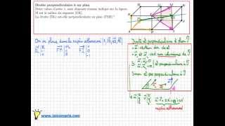Comment montrer quune droite est perpendiculaire ou pas à un plan  IMPORTANT [upl. by Cuthbert]
