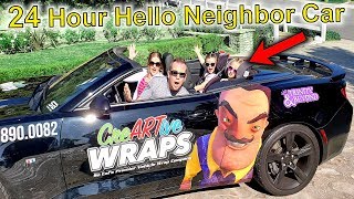 Living in Hello Neighbor Car for 24 Hours [upl. by Nwaf]