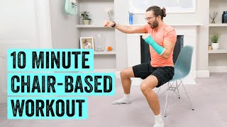 10 Minute ChairBased Workout  The Body Coach TV [upl. by Choo]