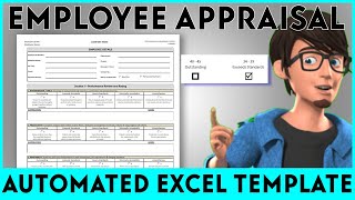 Employee Appraisal Form Automated Excel Template [upl. by Nyved]