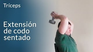 Extensión de codo sentado para tríceps [upl. by Ellata]