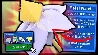 CRAFTING NEW PETAL WAND COLLECTOR amp SPIRIT PETAL REWARD  Roblox Bee Swarm Simulator [upl. by Cleaves]