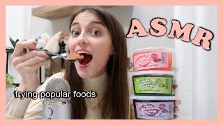 i tried popular ASMR foods… popping boba honeycomb gummy candy [upl. by Onilegna78]