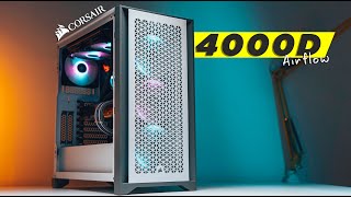 Corsair 4000D Airflow White Case Review  The Nicest Case Yet [upl. by Ydaj]