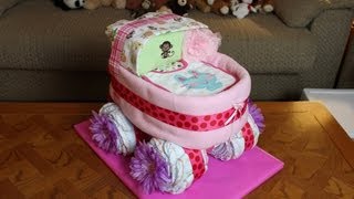 Baby Carriage Diaper Cake How To Make [upl. by Janice]