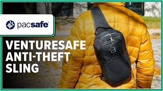 Pacsafe Venturesafe X AntiTheft Sling Pack Review 1 Month of Use [upl. by Janik755]