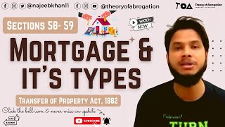 Mortgage and its types Sec 5859 TPA [upl. by Adiarf]