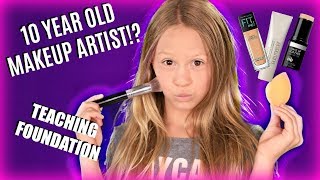 10 Year Old Kid Teaches Makeup Easy Foundation Routine Makeup Tutorial [upl. by Florine]