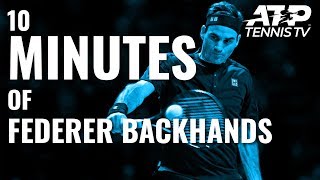 10 MINUTES OF Roger Federer Backhands [upl. by Atteval780]