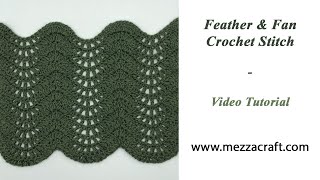 Feather amp Fan Crochet Stitch Tutorial [upl. by Sherilyn]