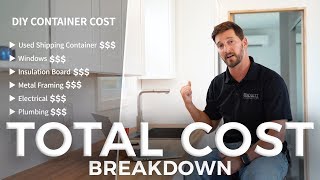 40ft DIY Shipping Container Home Total Cost Breakdown [upl. by Vocaay338]