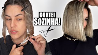 COMO CORTAR O CABELO EM CASA SOZINHA  O FAMOSO BLUNT [upl. by Yolanthe978]